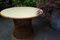 Table de Jardin Mid-Century Ronde en Bambou et Osier avec Plateau Jaune 7