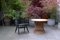 Mid-Century Runder Gartentisch aus Bambus und Korbweide mit Gelber Tischplatte 8