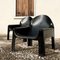 Sillones modelo 4794 italianos era espacial de poliuretano negro de Gae Aulenti para Kartell, años 70. Juego de 2, Imagen 4