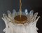 Italian Opaline Murano Felci Glass 6-Tier Ceiling Lamp, 1970s 18