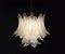 Italian Opaline Murano Felci Glass 6-Tier Ceiling Lamp, 1970s 16