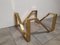 Vintage Rectangular Brass Coffee Table 1