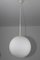 Vintage Bauhaus Style Opaline Glass Globe Ceiling Lamp from Orion, 1970s 5