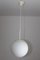Vintage Bauhaus Style Opaline Glass Globe Ceiling Lamp from Orion, 1970s 8