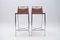 Chrome and Rattan Braiding Barstools with Backrests, 1980s, Set of 2 3