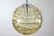 Lámpara colgante Mid-Century esférica de vidrio ámbar y transparente de Doria Leuchten, años 60, Imagen 5