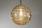 Mid-Century Amber & Clear Glass Ball Pendant Lamp from Doria Leuchten, 1960s 3