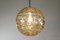 Mid-Century Amber & Clear Glass Ball Pendant Lamp from Doria Leuchten, 1960s, Image 3