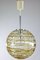 Mid-Century Amber & Clear Glass Ball Pendant Lamp from Doria Leuchten, 1960s 1