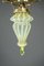 Art Deco Ceiling Lamp with Opaline Glass Shade, 1918 4