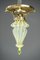 Art Deco Deckenlampe mit Opalglas Schirm, 1918 1