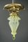 Art Deco Deckenlampe mit Opalglas Schirm, 1918 3