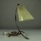 Vintage Brass Crow's Foot & Glass Reading Table Lamp, 1950s 5