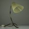 Vintage Brass Crow's Foot & Glass Reading Table Lamp, 1950s, Image 6