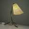 Vintage Brass Crow's Foot & Glass Reading Table Lamp, 1950s, Image 3