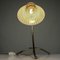 Lampada da tavolo vintage in ottone con base a forma di piedi e vetro, anni '50, Immagine 2