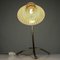 Vintage Brass Crow's Foot & Glass Reading Table Lamp, 1950s, Image 2