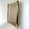 Large Vintage Hollywood Regency Brass Wall Mirror with Rounded Edges 3