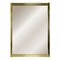 Large Vintage Hollywood Regency Brass Wall Mirror with Rounded Edges, Image 1