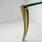 Table Basse Hollywood Regency Carrée en Verre et Laiton par Peter Ghyczy, 1970s 8
