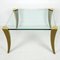 Hollywood Regency Square Coffee Table in Glass and Brass by Peter Ghyczy, 1970s, Image 2