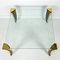 Hollywood Regency Square Coffee Table in Glass and Brass by Peter Ghyczy, 1970s, Image 3