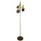 Mid-Century Modern Adjustable Floor Lamp in Brass and Brown from Raak 1