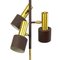Lámpara de pie Mid-Century moderna ajustable de latón y marrón de Raak, Imagen 3