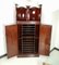 Antique Mahogany Corner Cabinet with Inlaid Intarsia 2