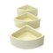 White Plaster Corner Flower Pots from Elco, 1970s, Set of 3 7