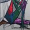 Mid-Century Tapestry Wall Art Harp Player, 1970s, Image 3