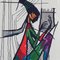 Mid-Century Tapestry Wall Art Harp Player, 1970s, Image 5