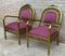 French Gold Brass & Bronze Armchairs with Pink Upholstery, 1940s, Set of 2 5