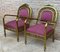 French Gold Brass & Bronze Armchairs with Pink Upholstery, 1940s, Set of 2, Image 5