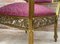 French Gold Brass & Bronze Armchairs with Pink Upholstery, 1940s, Set of 2 10