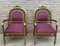 French Gold Brass & Bronze Armchairs with Pink Upholstery, 1940s, Set of 2 6