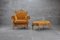 Regina Armchair & Junior Pouf by Urano Palma for Mirabili, 1980s, Set of 2 1