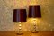 Danish Gilded Drop Table Lamps by Hugo Asmussen, 1970s, Set of 2, Image 1
