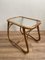 Vintage Rattan and Glass Side Table from Rohé Noordwolde, 1950s, Image 1