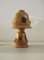Französische Art Deco Mushroom Lampe aus Holz, 1930er 7