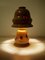 Französische Art Deco Mushroom Lampe aus Holz, 1930er 2