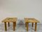 Small Beech and Oak Side Tables or Stools, 1970s, Set of 2 10