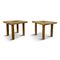 Small Beech and Oak Side Tables or Stools, 1970s, Set of 2 1