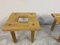 Small Beech and Oak Side Tables or Stools, 1970s, Set of 2, Image 9