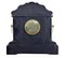 High Victorian Inlaid Black Marble Mantel Clock 4