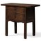 Antique Walnut Side Table with Drawers 1
