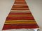 Vintage Turkish Red and Gold Narrow Kilim Runner Rug, 1960s 5