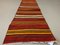 Vintage Turkish Red and Gold Narrow Kilim Runner Rug, 1960s, Image 5