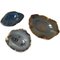 Bols Brutalistes en Agate, 1960s, Set de 3 1