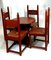 Art Deco Hand-Painted Dining Table & Chairs Set, 1920s 3